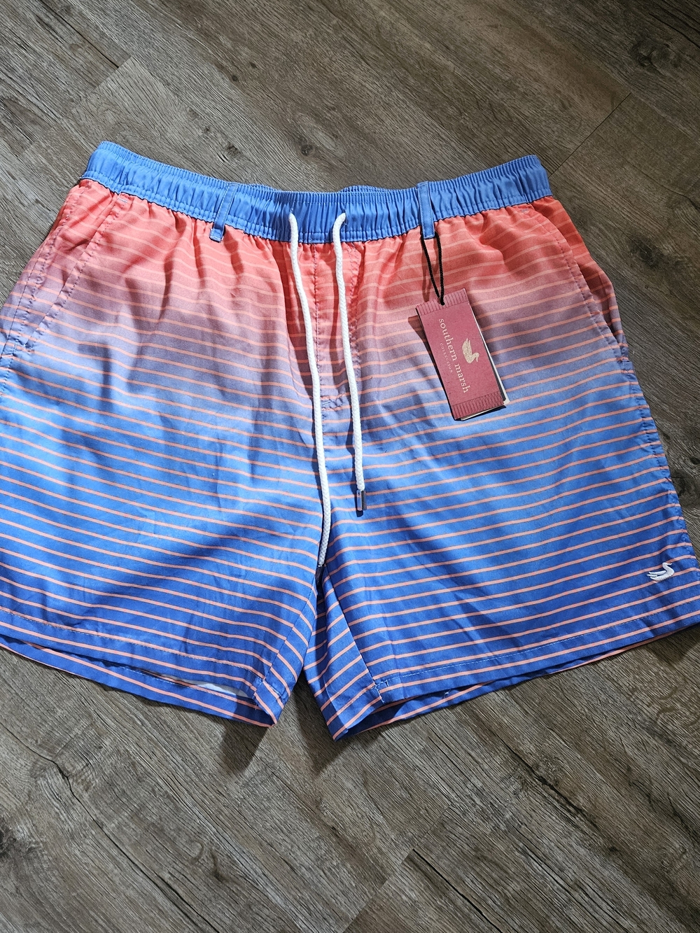 Southern Marsh Lilac & Peach Swim Trunks